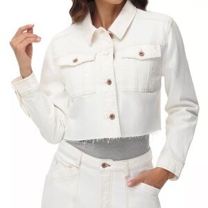 NWOT Frye Cropped Denim Jacket - size S